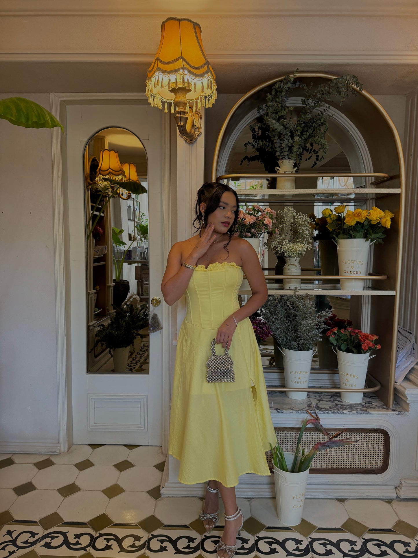 SOPHIA MÁS CORSÉ MIDI DRESS